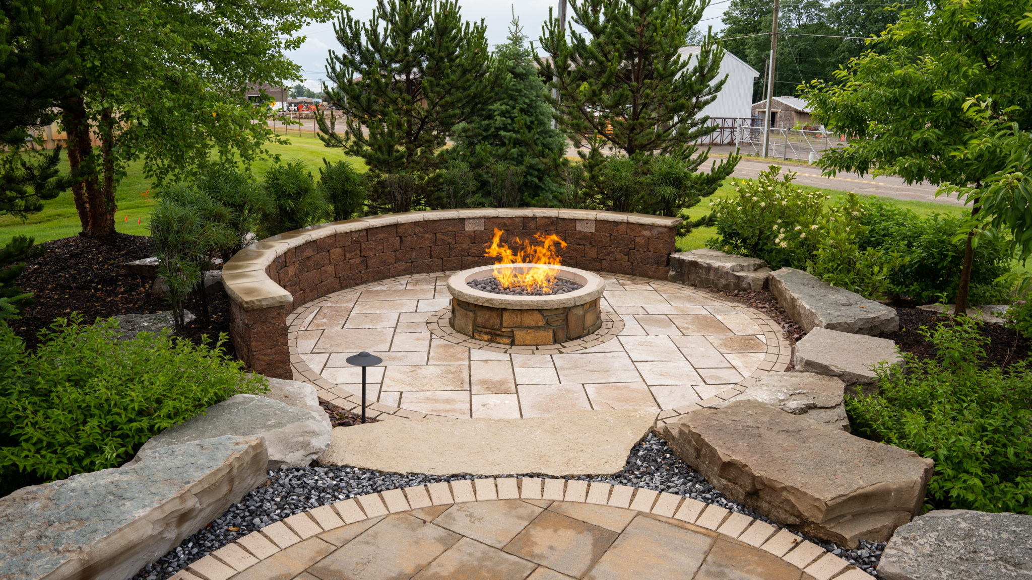View hardscaping project in Mishawaka